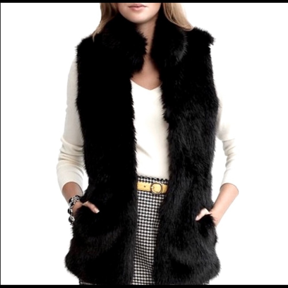 Banana Republic Faux Fur Vest